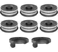 StarRing 4/8/12 piezas de repuesto de línea de bobina y cubierta de carrete para Einhell GC-ET 4530 3405685 accesorios de recortadora, línea y tapa de carrete de césped de alimentación automática (8