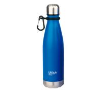 Start Electric | Botella Termo Doble Pared Hermética Azul Mate con Mosquetón - 350ml, 500ml, 750ml - Acero Inoxidable, Tapón Aislante Anti-fugas, Mantiene Frío 12/24h y Caliente 12h, Resistente, Ideal