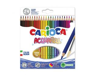 Start Electric | Lápices Acuarelables Hexagonales Carioca Acquarell, 3.3mm de grosor - Escritura Suave, Colores Intensos, Fácil de Afilar y Agarre Cómodo - Ideales para Escuela, Oficina y Manualidades