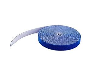 StarTech Bobina Gancho y Bucle 7,6m, Sujetacables, Azul (HKLP25BL)