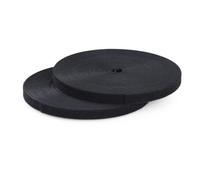 StarTech Rollo de gancho y bucle de 25ft / 7,6 m, 1,2 cm de ancho, negro | Bridas reutilizables cortadas a medida, cinta de cierre, envolturas de tela ajustables, rollo a granel