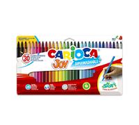 STARTELECTRIC CAJA DE ROTULADORES CON TINTA LAVABLE, PUNTA FINA SINTÉTICA, 30 UNIDADES, MULTICOLOR MARCA CARIOCA