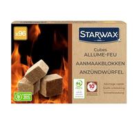 STARWAX - Cubos Encendedores XXL - Hasta 10mn de combustión - Encendido rápido - No altera el sabor de los alimentos - PEFC - x 96 cubos