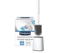 STARWAX Escobilla WC Silicona con Soporte Mural Blanca