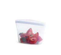 Stasher Bolsa de almacenamiento de silicona reutilizable, contenedor de almacenamiento de alimentos, apta para microondas y lavavajillas, sin fugas, cuenco de 2 tazas, transparente