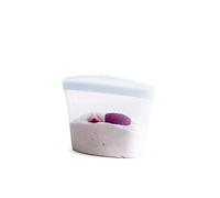 Stasher Bolsa de almacenamiento de silicona reutilizable, contenedor de almacenamiento de alimentos, apto para microondas y lavavajillas, sin fugas, cuenco de 1 tazón, transparente