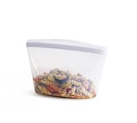 Stasher Bolsas de silicona para alimentos, cuenco para 4 tazas (transparente), bolsas reutilizables para congelador, bolsa lavable con cremallera, 946 ml