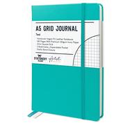 Stationery Island Cuaderno Cuadriculado A5, Tapa Dura de Papel Cuadriculado de Libreta con Papel Grueso Premium de 120 g/m², Cuaderno de Cuadrícula de 180 Páginas Para Estudiar, Planificar, Diario