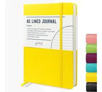 Stationery Island Cuaderno Rayado A5, Tapa Dura con Forro de Libreta con Papel Grueso Premium de 120 g/m², 180 Páginas de Tapa Dura con Rayas Para Escribir, Estudiar, Planificar, Escribir en Diario