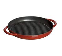 STAUB 1203006 - Parilla Redonda, 26 centímetros de diámetro, Color Rojo Cereza