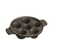 Staub Plato de caracoles de hierro fundido Ø14 cm Negro