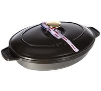 STAUB 1332325 - Cazuela Redonda con Tapa (23 cm), Color Negro