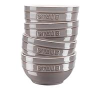Staub 40508-152 Cuenco, 4.7 pulgadas (12 cm), juego de 4 piezas, gris antiguo, juego de cerámica, cuenco, apto para microondas