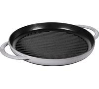 Staub Parrilla redonda 40511/782 0 – Hierro fundido, 30 cm – Color gris