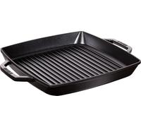Staub Parrilla de hierro fundido Pure cuadrada negra 33 cm