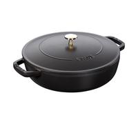 Staub Sartén para saltear Chistera Hierro fundido Ø24 cm Negro