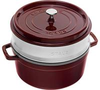 Staub La Cocotte cacerola con vaporera 26 cm, 5,2 L, hierro fundido, Granadina