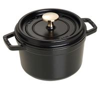 Staub Cacerola de hierro fundido La Cocotte redonda 1.2 L Negro