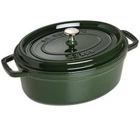 Staub Cacerola de hierro fundido La Cocotte oval 6,7 L Verde albahaca