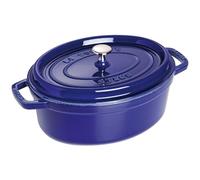 STAUB Cacerola/Cocotte de Hierro Fundido Ovalada, Diámetro de 29 cm, 4,25 L, Azul Oscuro