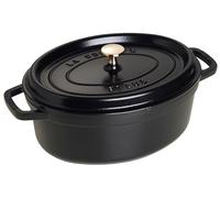 Staub Olla de hierro fundido Cocotte ovalada 29 cm 4,2 l Negro