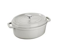 STAUB Cacerola de hierro fundido Staub La Cocotte oval 6.7 L White truffle