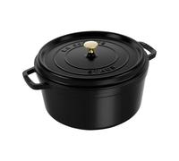 Staub Cacerola de hierro fundido La Cocotte redonda 34 cm 12,6 L Negro