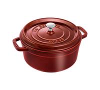 Staub Cacerola de hierro fundido La Cocotte redonda 24 cm 3,8 L Rojo granadina