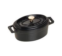 STAUB Cacerola mini Staub La Cocotte oval de hierro fundido 0.25 L Negro