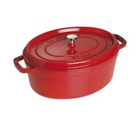 STAUB Cacerola Ovalada Cocotte, Hierro Fundido, Rojo Cereza, 31 cm