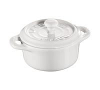 Staub Ceramique Mini cocotte 10 cm, redondo, Blanco, Cerámica