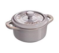 Staub Ceramique Mini cocotte 10 cm, redondo, Gris antiguo, Cerámica