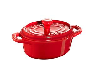 Staub Ceramique Mini cocotte 11 cm, ovalado, Cereza, Cerámica