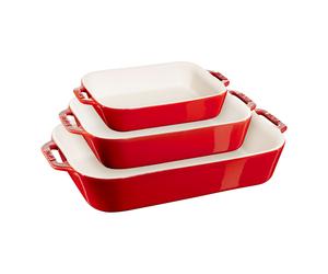 Staub Ceramique Set de bandejas de horno M/L/XL 3-pzs, Cereza