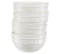 STAUB Ceramique - Juego de 4 cuencos (cerámica, 12 cm, 0,4 L), color blanco marfil