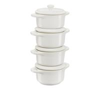 Staub Ceramique Set de cocotte 4-pzs, redondo, Blanco marfil, Cerámica