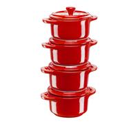 Staub Ceramique Set de cocotte 4-pzs, redondo, Cereza, Cerámica