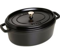 Staub Cocinando LA Cocotte Mini Oval 250 ML Czarna Kokilka Naczynie DO Zapiekania Żeliwne Z Pokrywką, 405001110