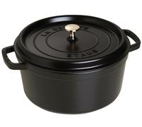 Staub cocotte de hierro fundido de 24 cm, color negro