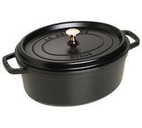 Staub Cacerola de hierro fundido La Cocotte ovalada 37 cm 8 L Negro