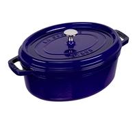 STAUB Olla de hierro fundido Staub ovalada. tres capas de esmalte 4.2 l azul oscuro