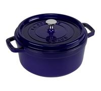 Staub Olla cocotte redonda 24 cm — hierro fundido, esmalte 3 capas, 3,8 L, azul oscuro