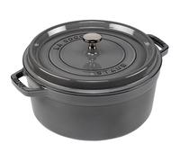 Staub Olla de hierro fundido La Cocotte redonda 5,2 l gris grafito