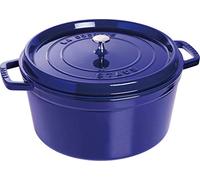 STAUB Cocotte Redonda, Hierro Fundido, Azul, 30 cm