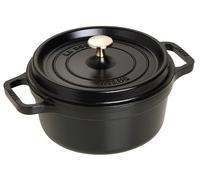 Staub Cacerola de hierro fundido La Cocotte redonda 22 cm (2,6 L) Negro