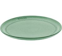 STAUB Dining Line - Plato llano (cerámica, 22 cm, resistente a los arañazos), color verde salvia