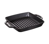 Staub Grill Pans Grill 23 cm, Hierro fundido, Negro