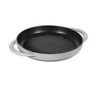 Staub Grill Pans Plancha 23 cm, redondo, Gris grafito, Hierro fundido