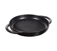 Staub Grill Pans Plancha 23 cm, redondo, Negro, Hierro fundido