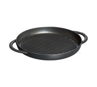 Staub Grill Pans Plancha 26 cm, redondo, Negro, Hierro fundido
